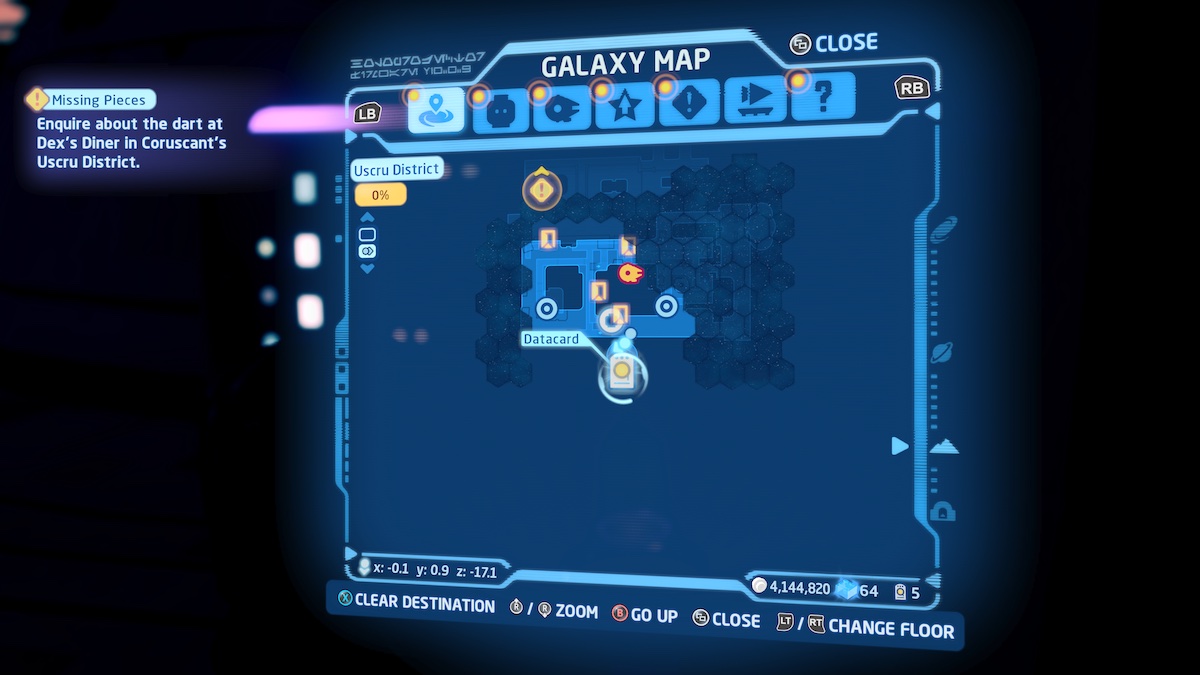 How to get the Datacard in the Uscru District on Coruscant in Lego Star