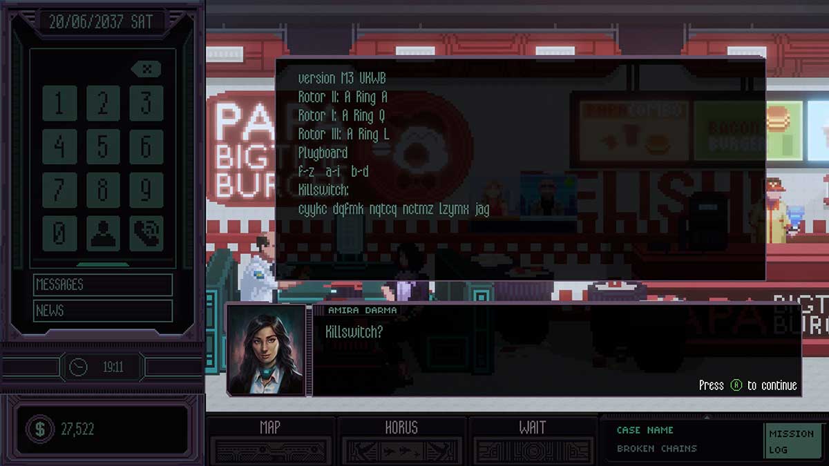 How to decode the killswitch in the Broken Chains case in Chinatown