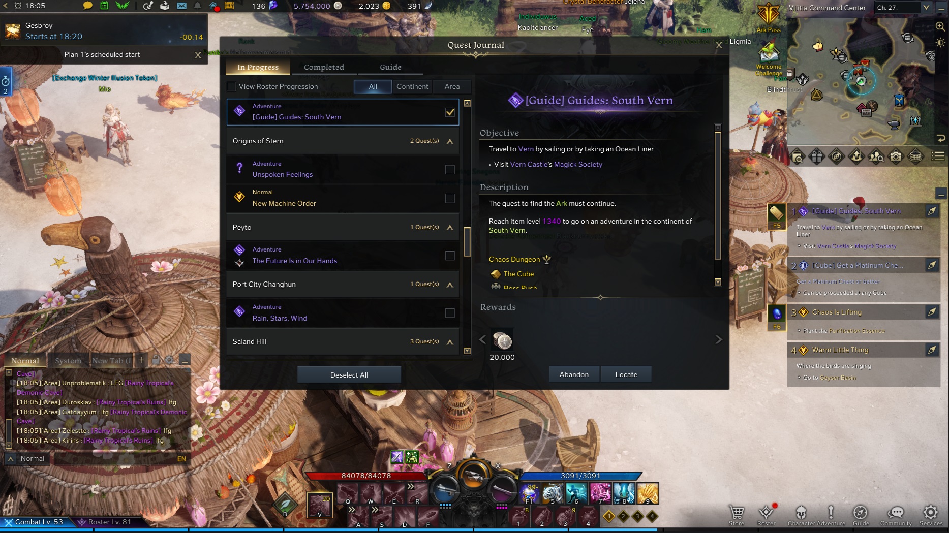 How to get to South Vern in Lost Ark Gamepur