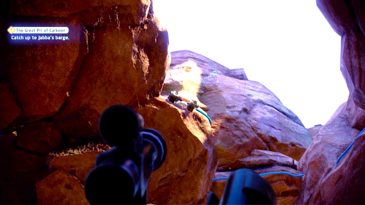 How to get the Jundland Wastes Kyber Brick behind bars in Lego Star