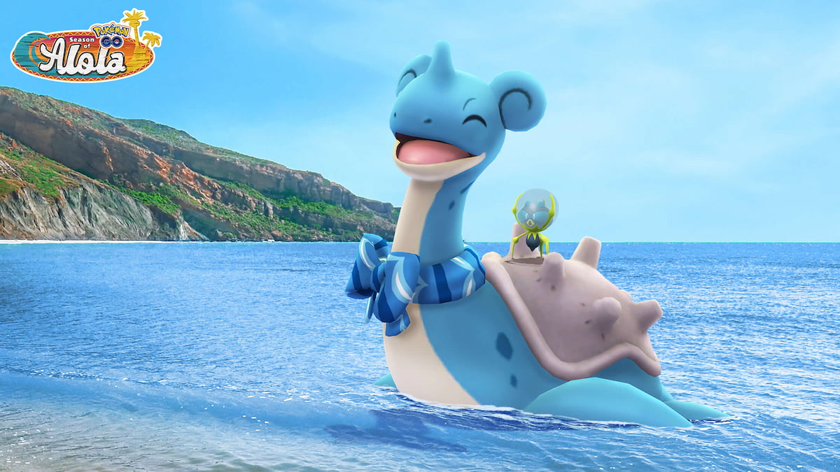 Dewpider and Lapras carrying a shawl debut in Pokémon Go’s Water Festival 2022