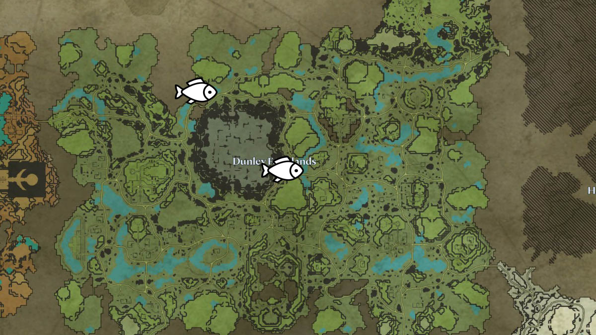 Where to find all fishing spots in V Rising Gamepur