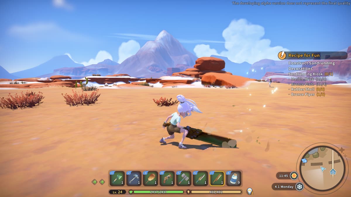 All weapon types in My Time at Sandrock Gamepur