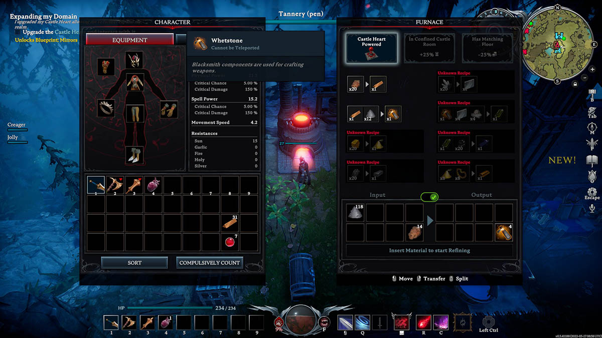 How to use the Whetstone in V Rising Gamepur