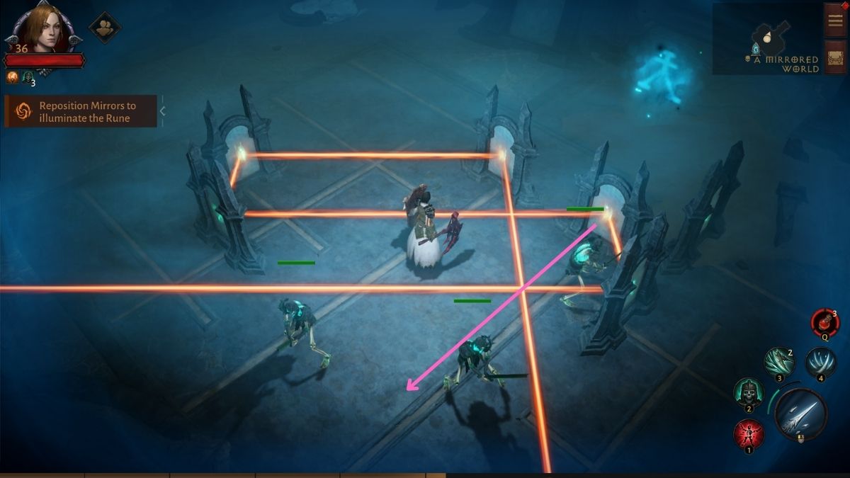 Diablo Immortal Mirror Puzzle solution Obtain the Lost Rune Gamepur