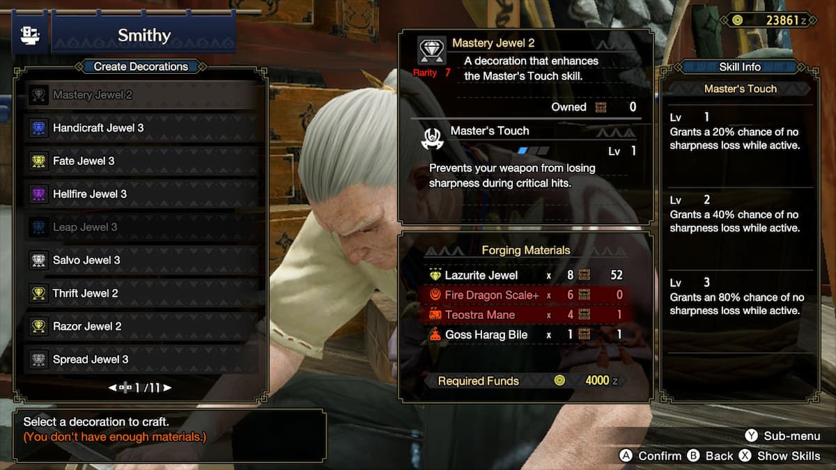 How to make Master's Touch Jewels in Monster Hunter Rise Gamepur