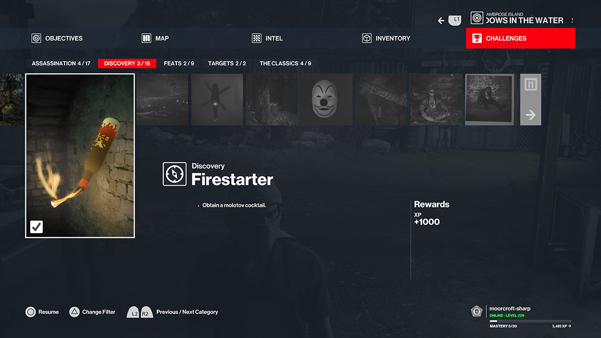 How to find the molotov cocktail and complete Firestarter on Ambrose