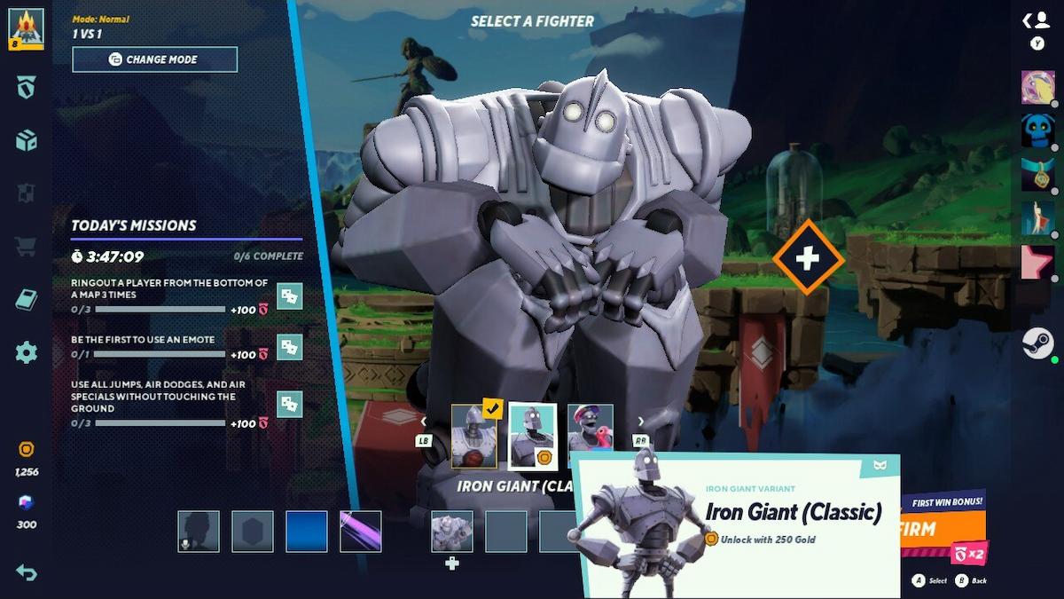 All Iron Giant skins and costumes in MultiVersus Gamepur