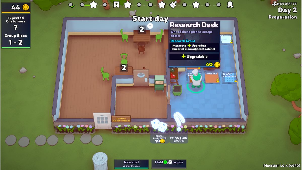 How to use the research desk in PlateUp Gamepur