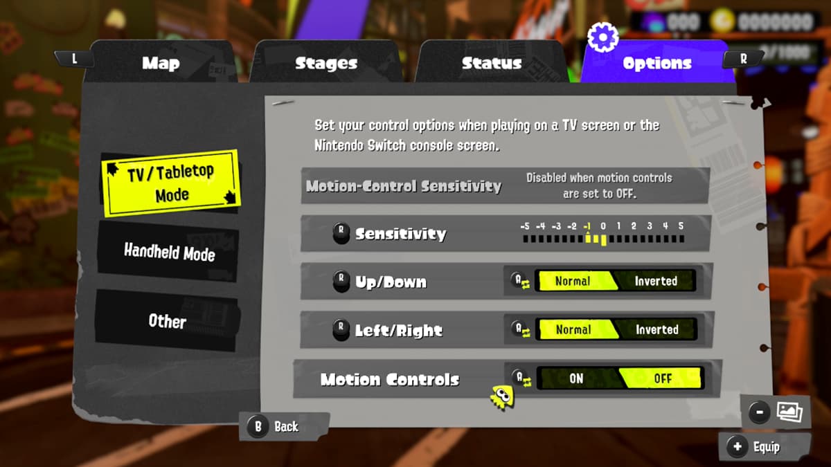 How to turn off motion controls in Splatoon 3 Gamepur