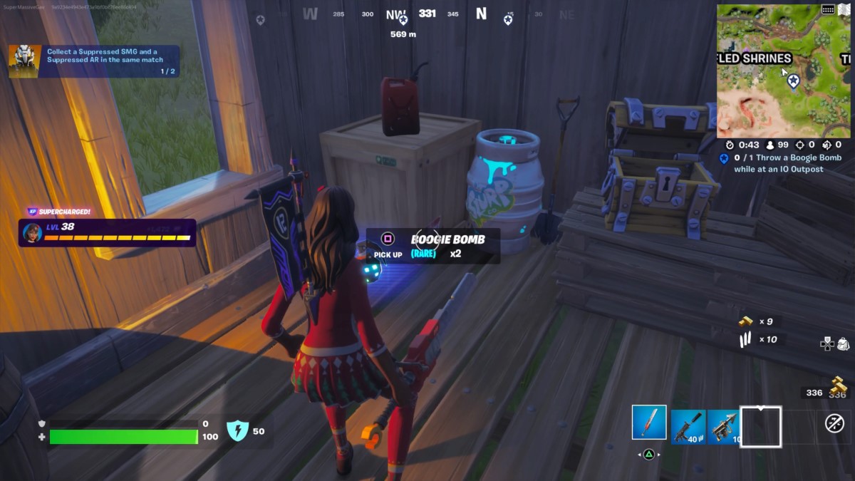 How to throw a Boogie Bomb while at an IO Outpost in Fortnite Chapter 3