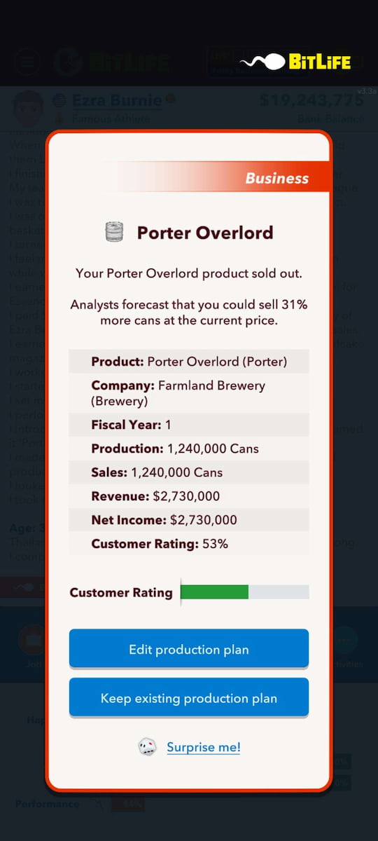 How Business Performance works in BitLife Gamepur