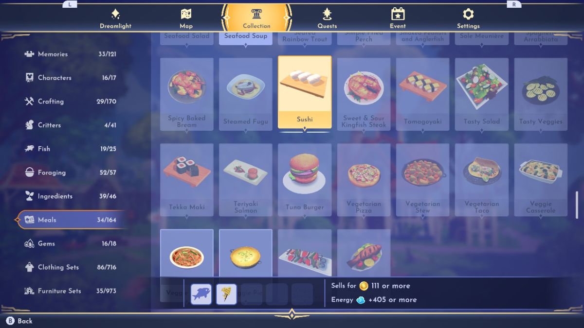 How to make Sushi in Disney Dreamlight Valley - Gamepur