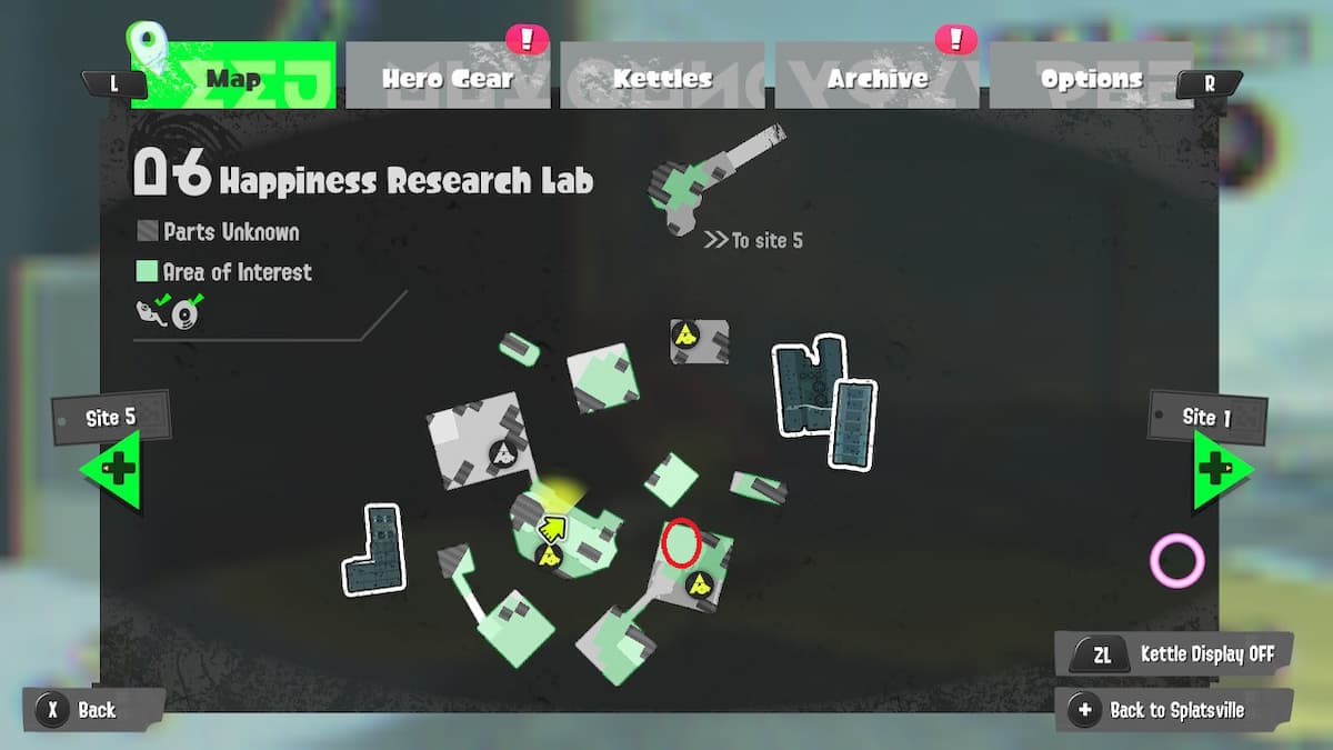 All Happiness Research Lab Sunken Scroll locations in Splatoon 3 Gamepur
