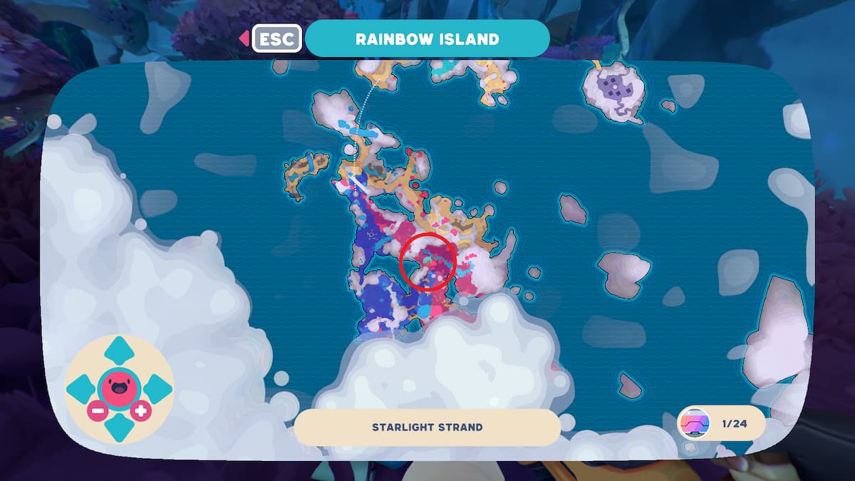 All Starlight Strand Map Node locations in Slime Rancher 2 Gamepur