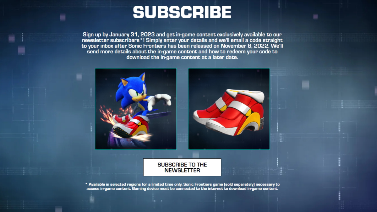 Sonic Frontiers is getting Sonic Adventure 2’s classic SOAP shoes as