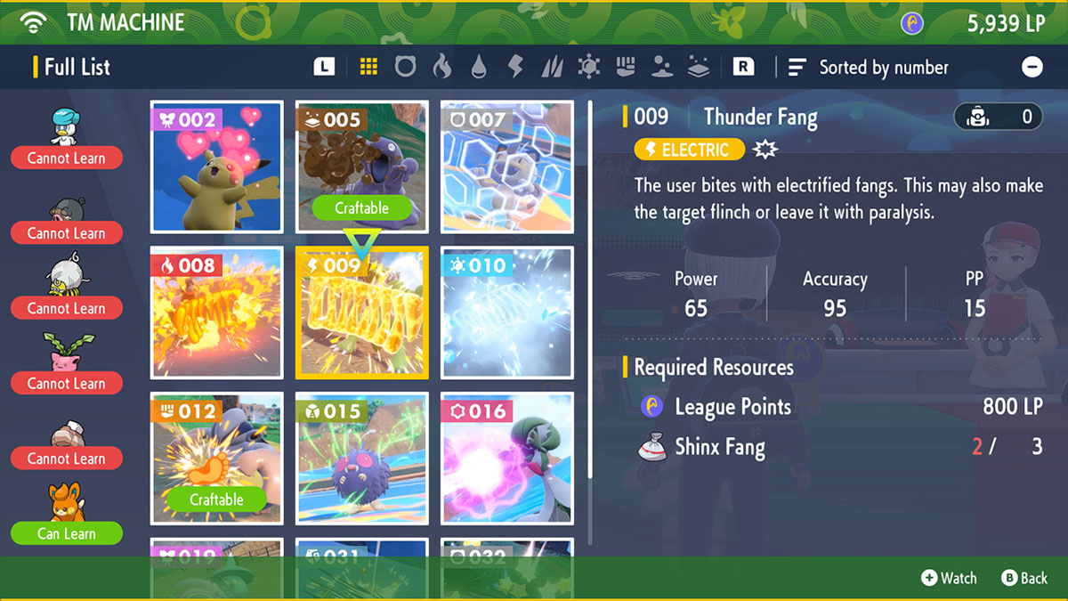 How to craft TM 009 Thunder Fang in Pokémon Scarlet and Violet 24ssports